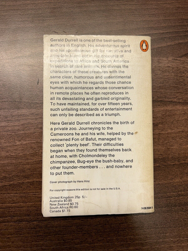 A ZOO IN MY LUGGAGE Gerald Durrell Penguin Books 1970 Illustrated