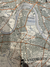 WANDSWORTH London Ordnance Survey Sheet TQ27 1:25000 1956 Chelsea Kensington