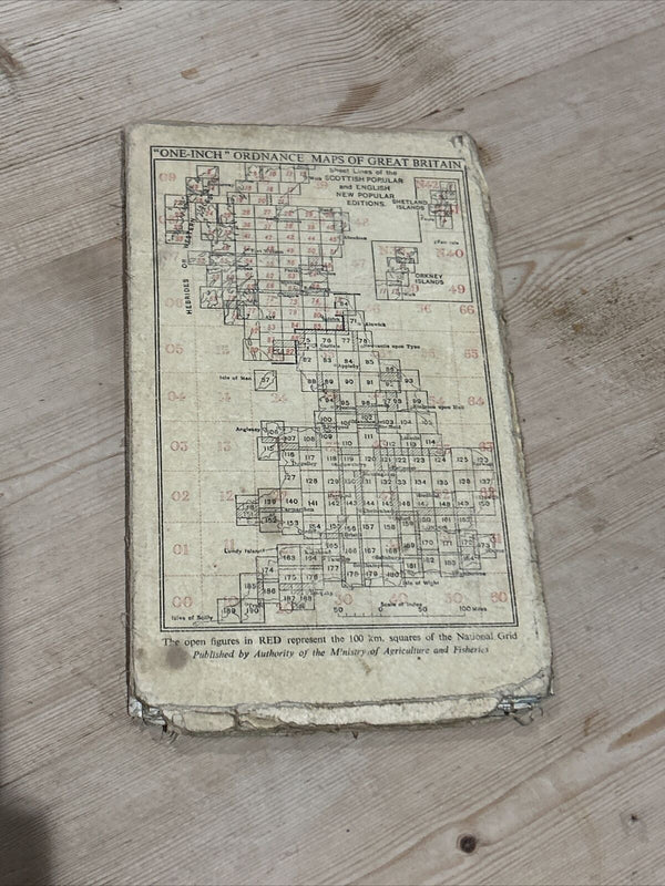 BUXTON & MATLOCK Ordnance Survey Cloth Sixth Series One inch 1947 Sheet 111