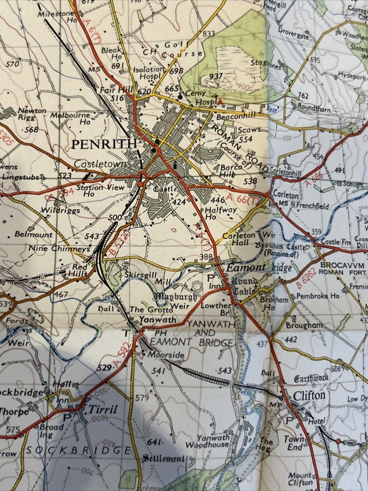 PENRITH - Ordnance Survey Paper Map 1961 Sheet 155 Seventh Series Appleby