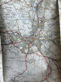 BLACKBURN & BURNLEY Ordnance Survey Paper Map 1953 Seventh Series No 95 Darwen