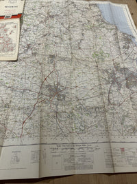 DURHAM Ordnance Survey Paper One Inch Map 1961 Seventh Edition Sheet 85