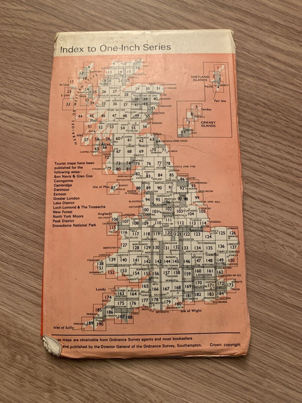 Blackburn & Burnley - Ordnance Survey Map One Inch 1967 Sheet 95 Skipton