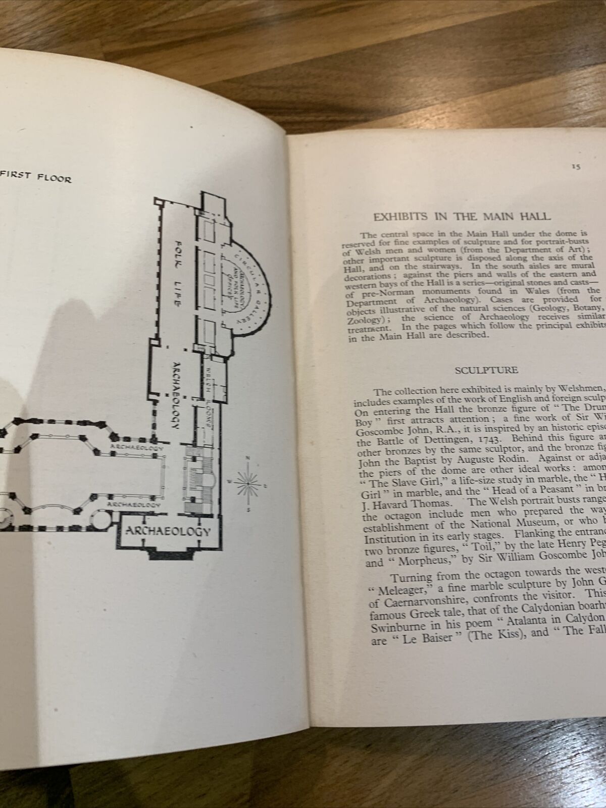 NATIONAL MUSEUM OF WALES 1947 Illustrated Guide Plans Maps Photos