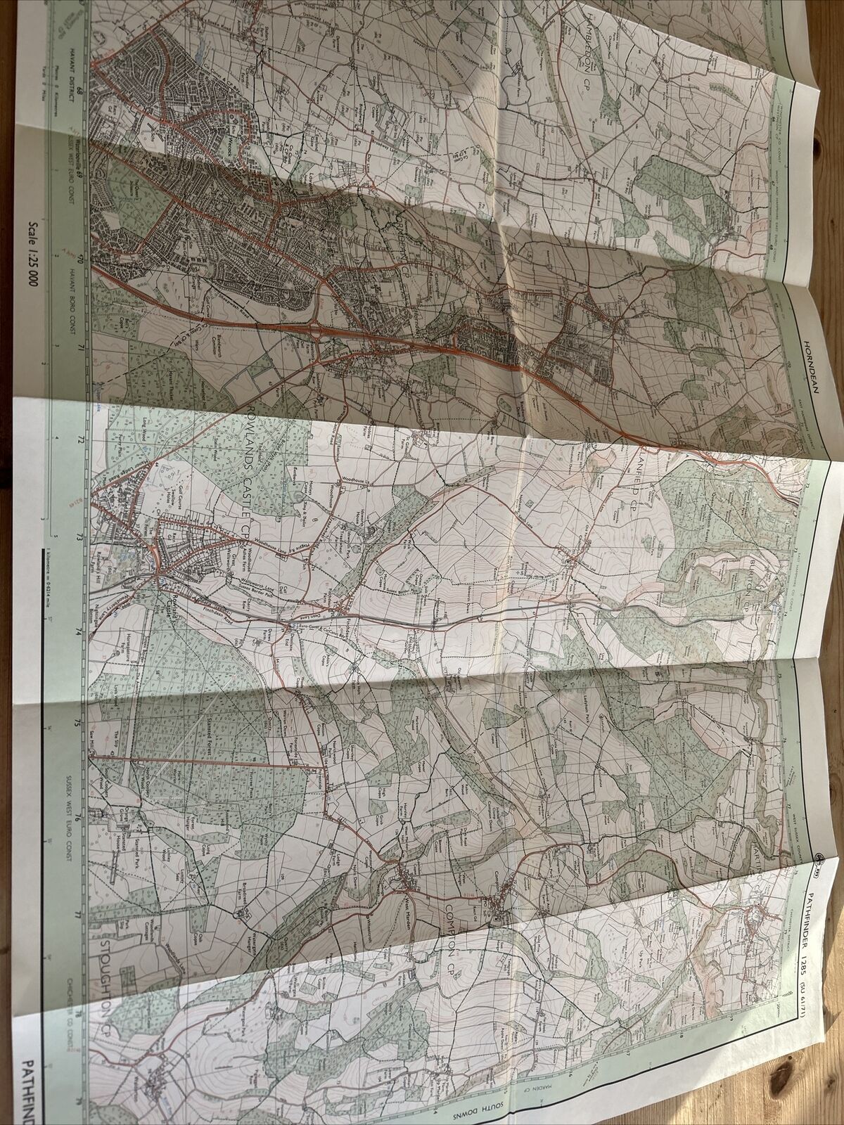 HORNDEAN Pathfinder 1285 Ordnance Survey 1:25,000 1991 South Harting