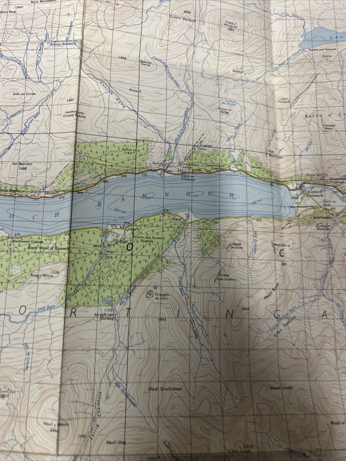 LOCH TAY Perthshire Ordnance Survey Seventh Series Paper One Inch 1956 Sheet 48