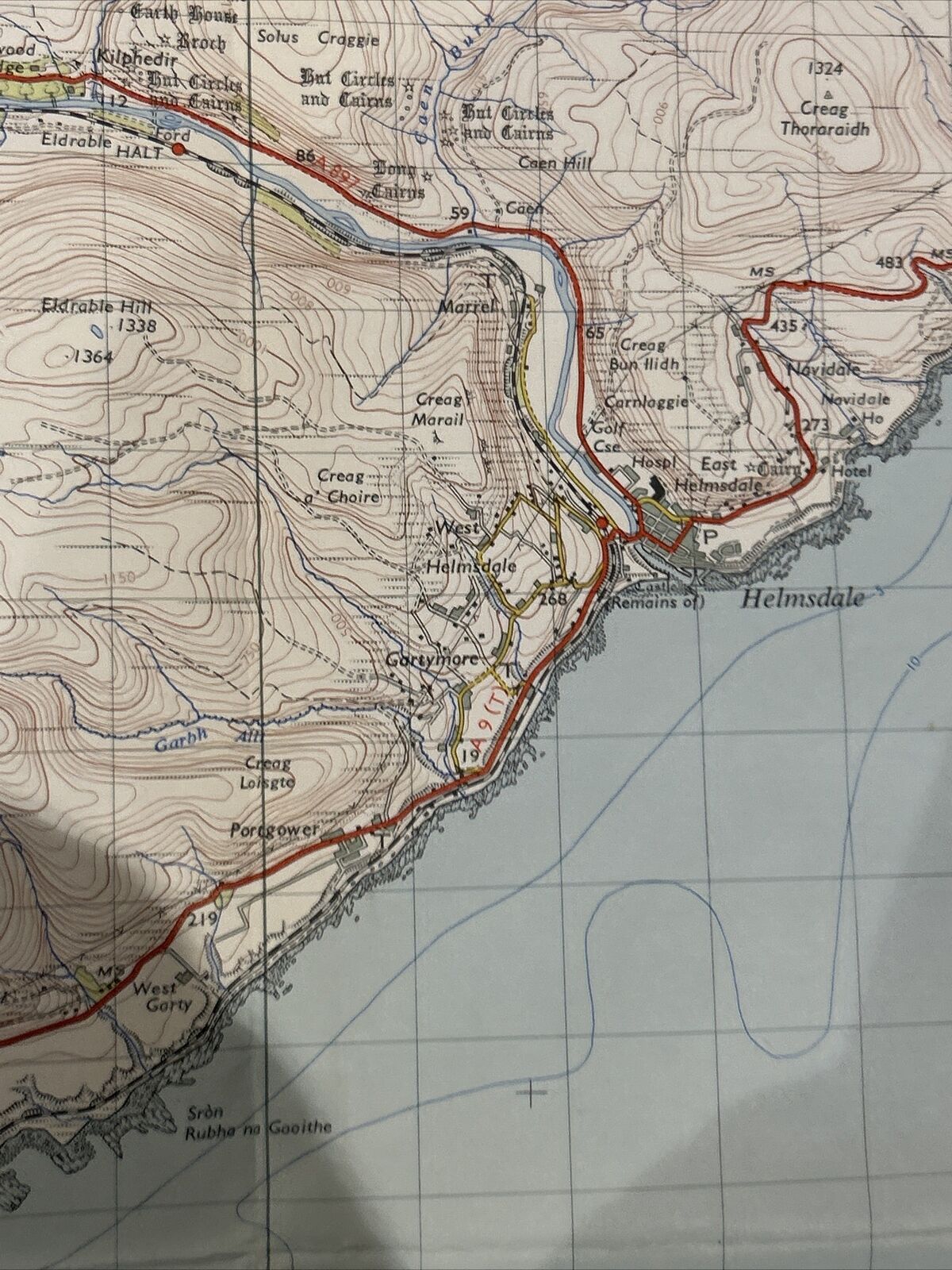 HELMSDALE Ordnance Survey Seventh SeriesOne Inch Map Sheet 15  1958 Brora