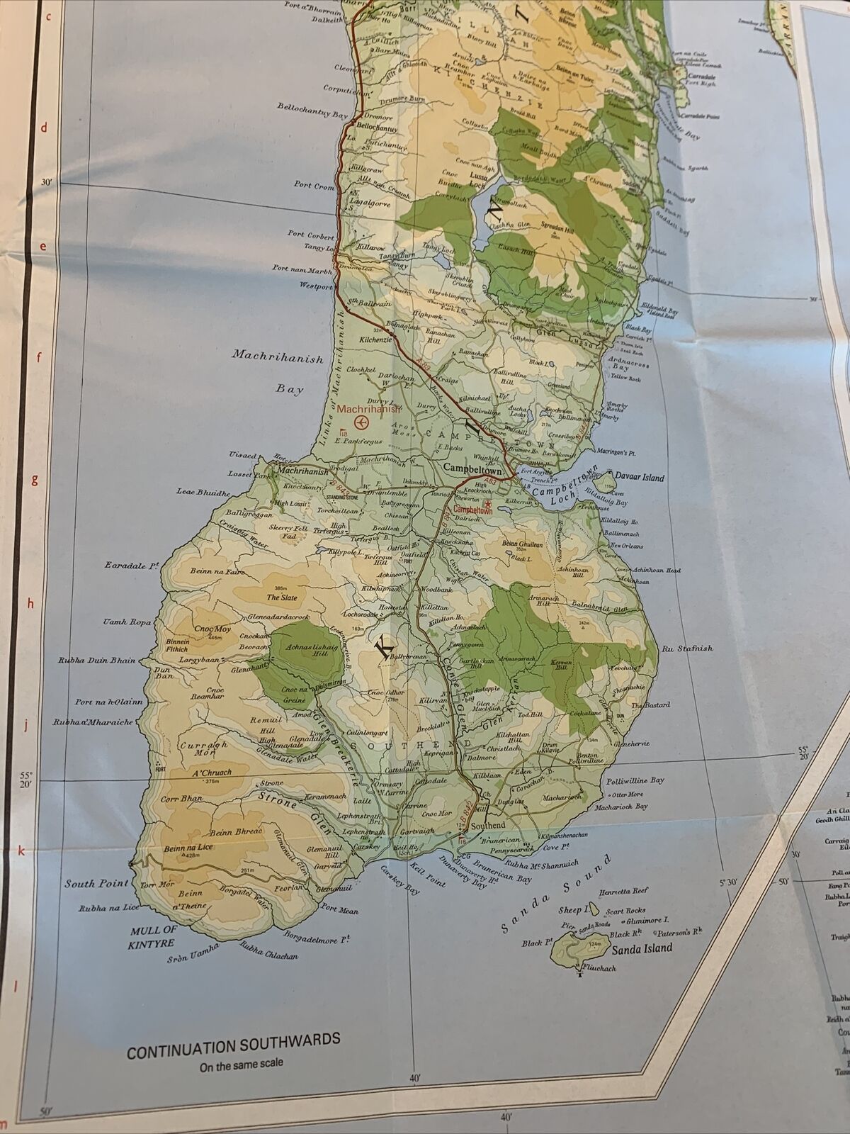 ISLAY & KINTYRE - Bartholomews National Map Series No 43 - 1977 Scotland Islands