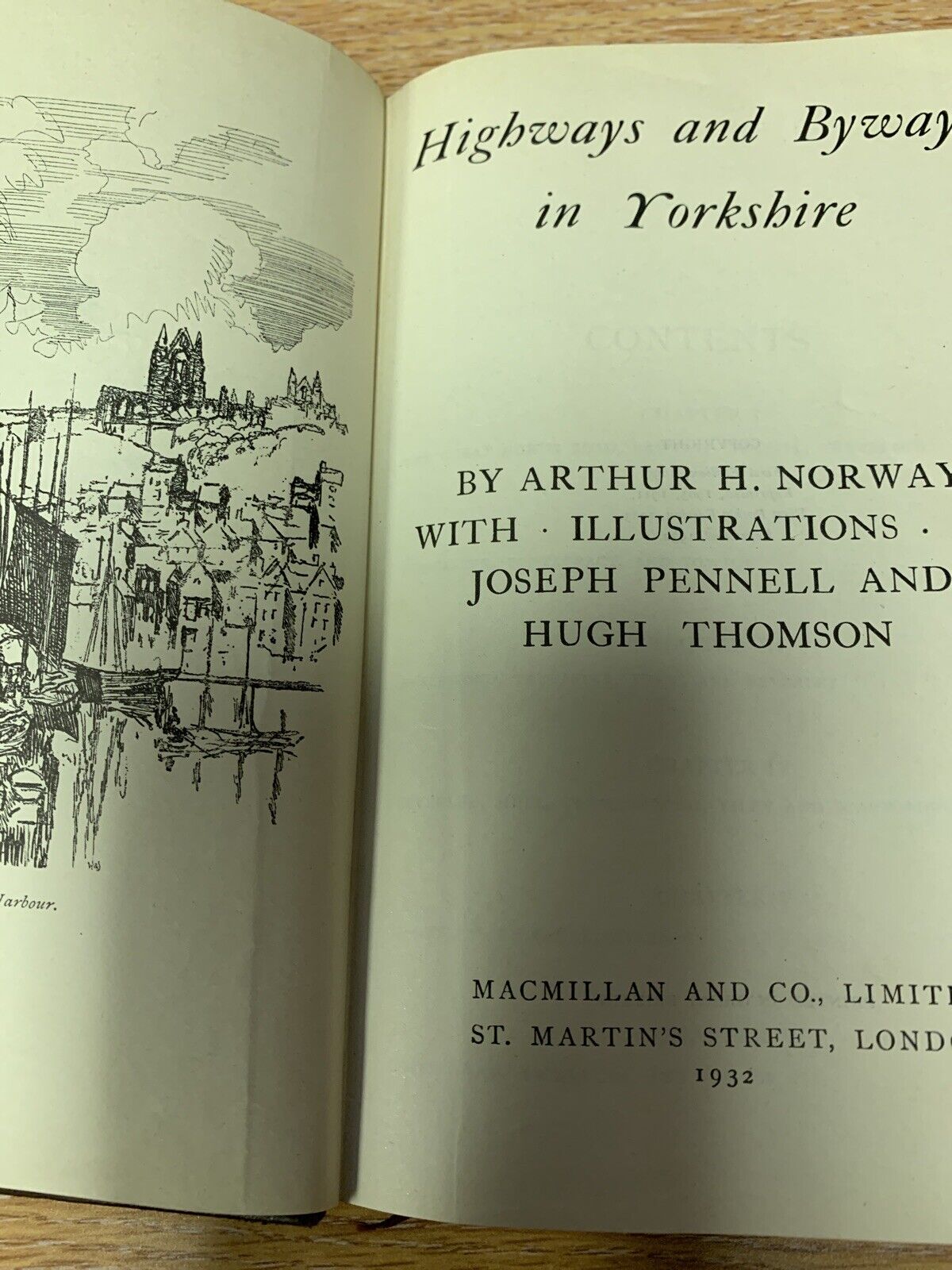 Highways & Byways In YORKSHIRE By Arthur Norway 1932 - Includes Map