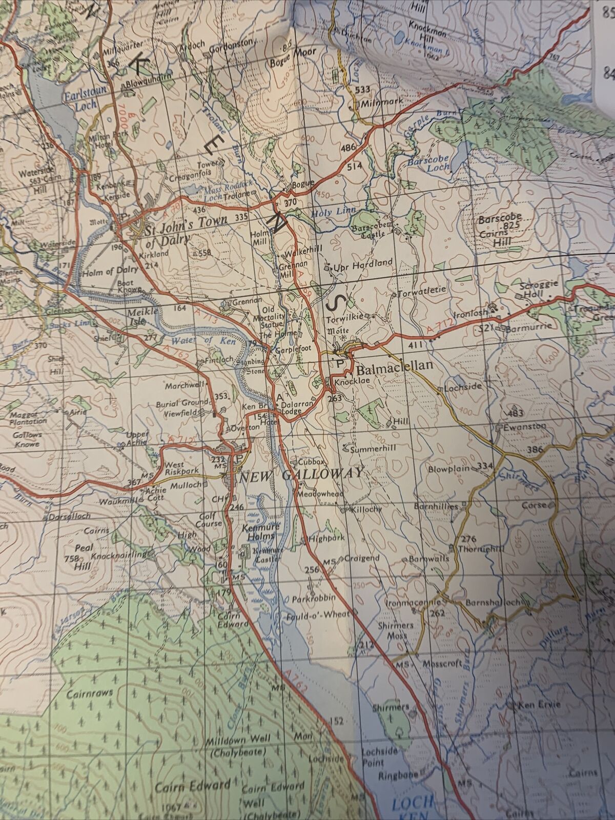 New Galloway Ordnance Survey One Inch Map Sheet 73 1965 Wigtown Glenkens