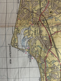 NEW FOREST - Cloth ORDNANCE SURVEY TOURIST MAP 1966 Poole Totland Southampton