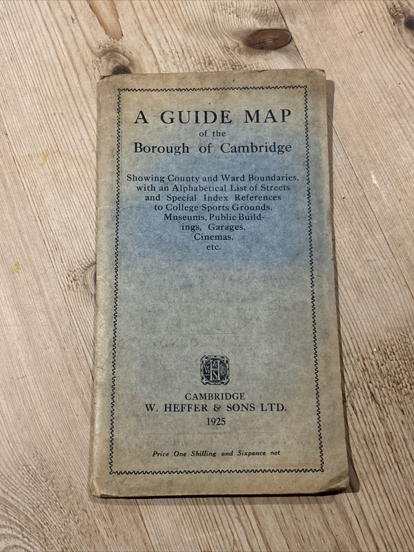 GUIDE MAP CAMBRIDGE 1925 W Heffer & Sons 