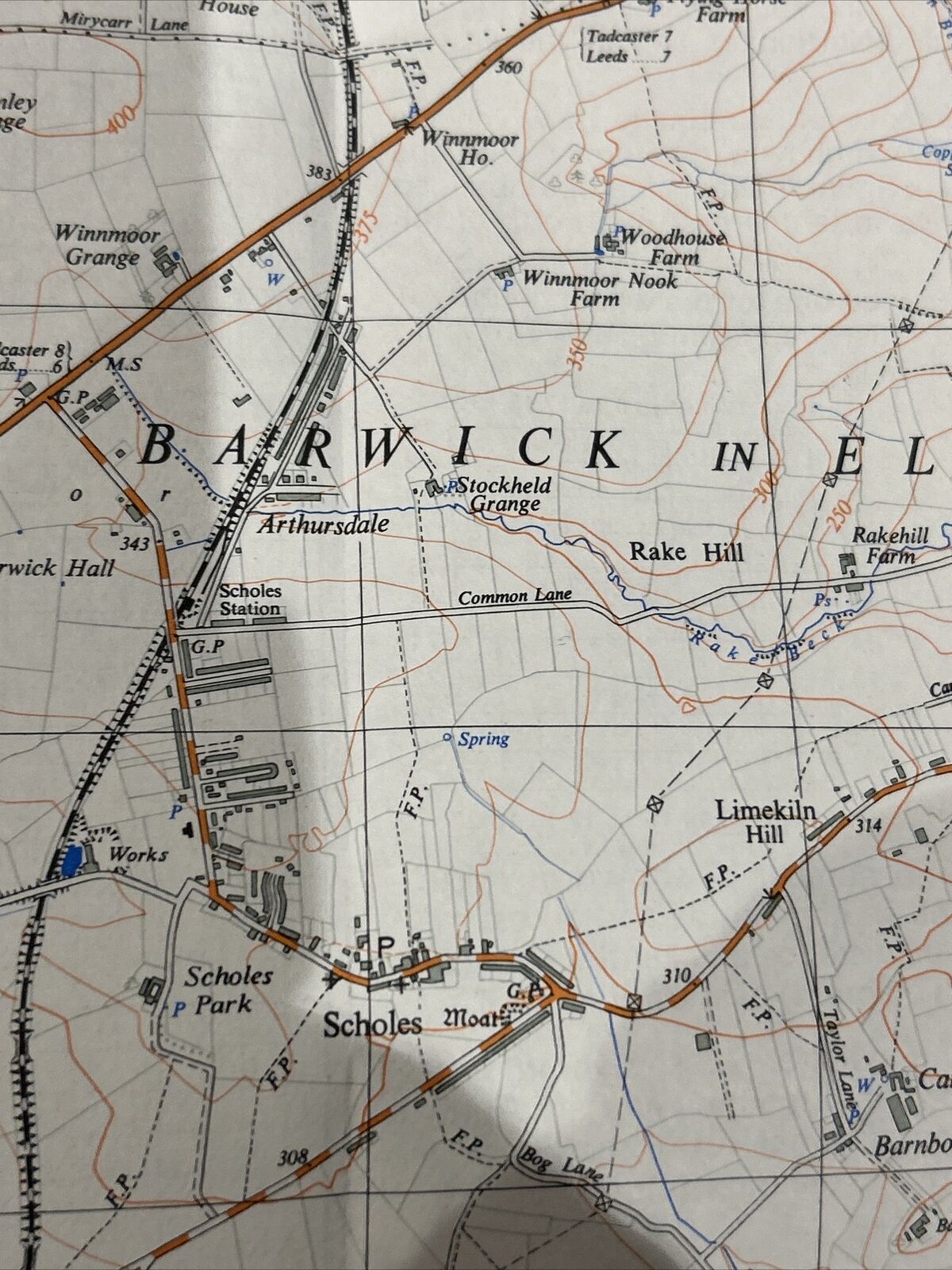 LEEDS East Ordnance Survey First Series 1:25,000 Map SE33 1953 Seacroft Scholes