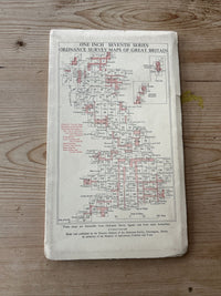 ABERYSTWYTH Wales Paper Ordnance Survey Seventh Series One inch 1952 Sheet 127