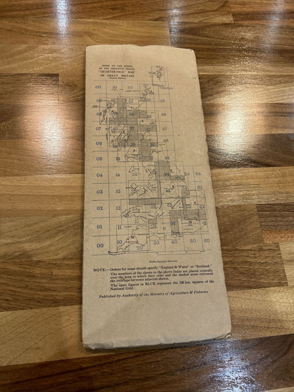 ENGLAND SOUTH 1945 Ordnance Survey CLOTH Sheet 11 Quarter Inch Map Southampton