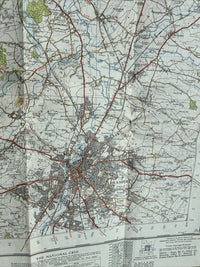 DERBY NOTTINGHAM LEICESTER Ordnance Survey 1 In Map 1946 Sixth Edition Sheet 121