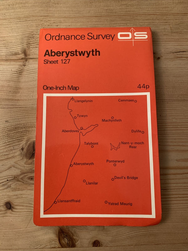 ABERYSTWYTH Wales Ordnance Survey One Inch Map 127 Good Condition 1966