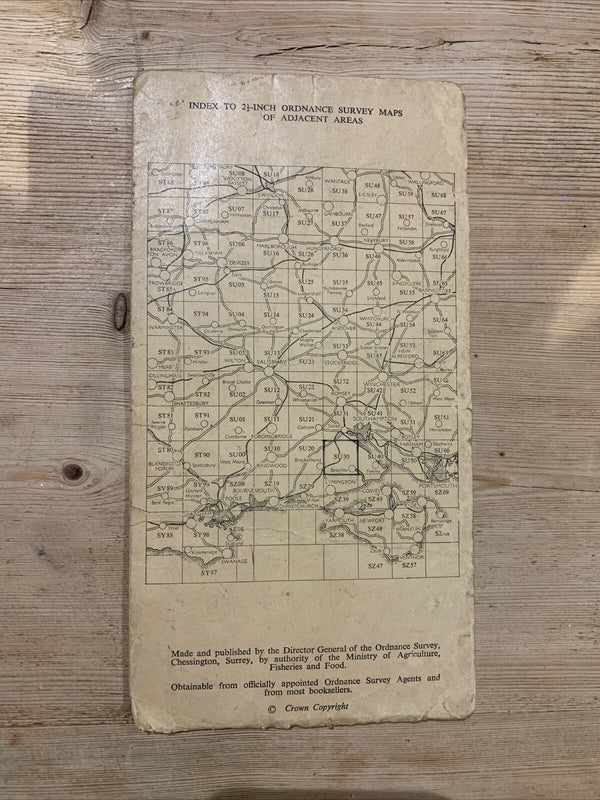 LYNDHURST BEAULIEU BROCKENHURST Ordnance Survey Map 1948 1:25000 Sheet SU30