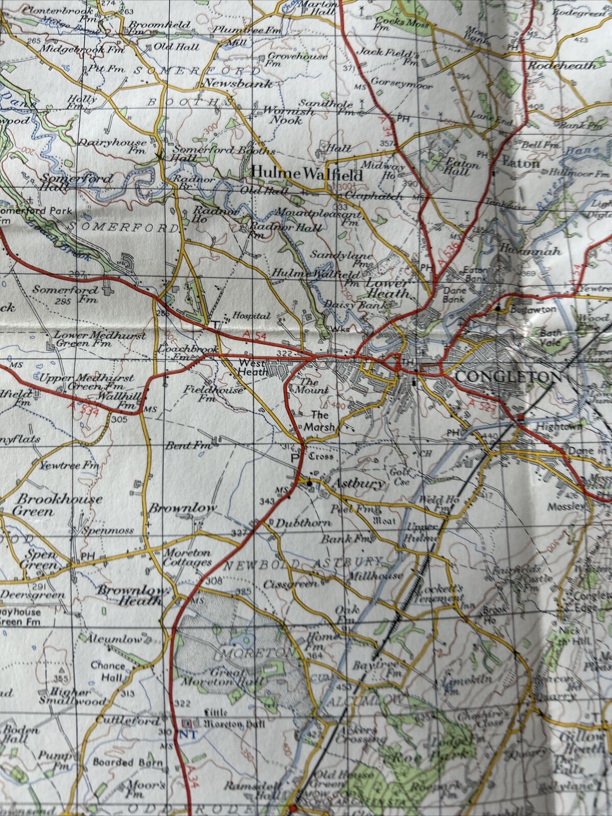 STOKE ON TRENT Ordnance Survey Seventh Series Paper One inch 1962 Sheet 110