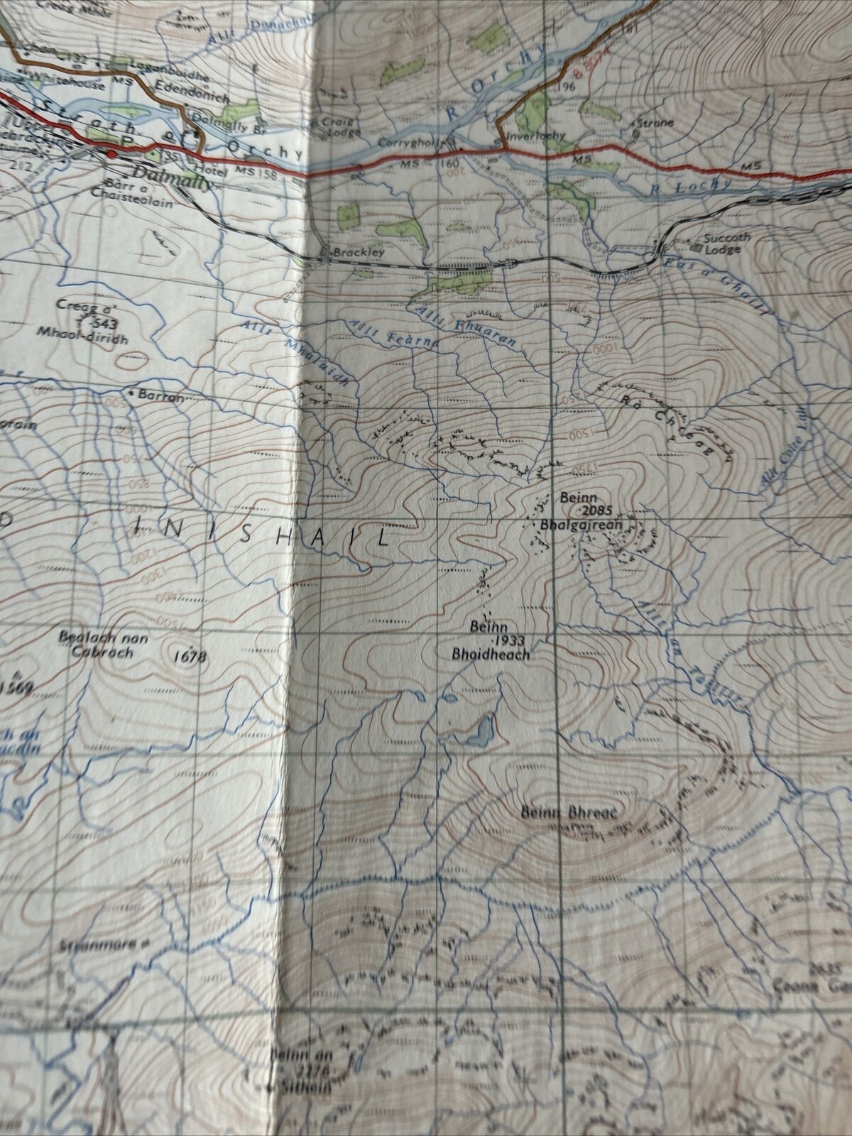 LOCH LOMOND Ordnance Survey Seventh Series CLOTH One inch 1956 Sheet 53