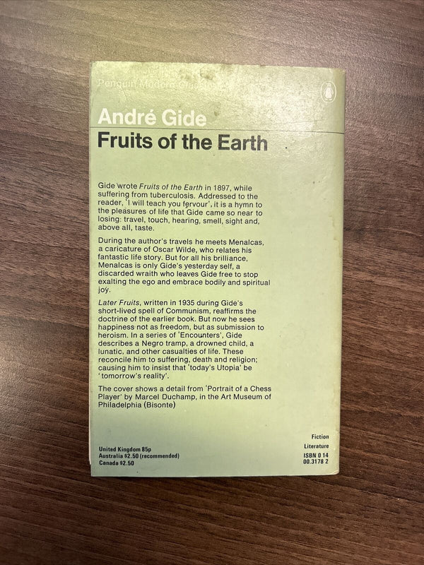 FRUITS OF THE EARTH Andre Gide Penguin Modern Classics  1977