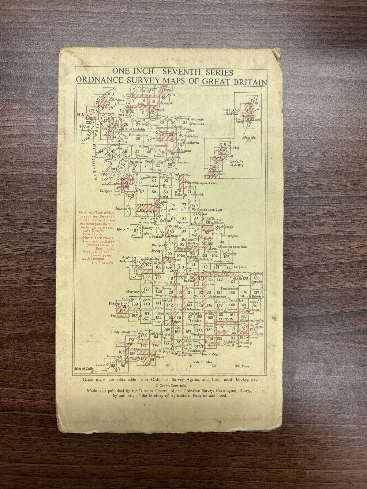 EXETER Ordnance Survey Seventh Series Cloth One inch 1960 Sheet 176 Sidmouth