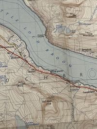 GAIRLOCH Ordnance Survey Seventh Series CLOTH One inch 1958 Sheet 19 Ewe Longa