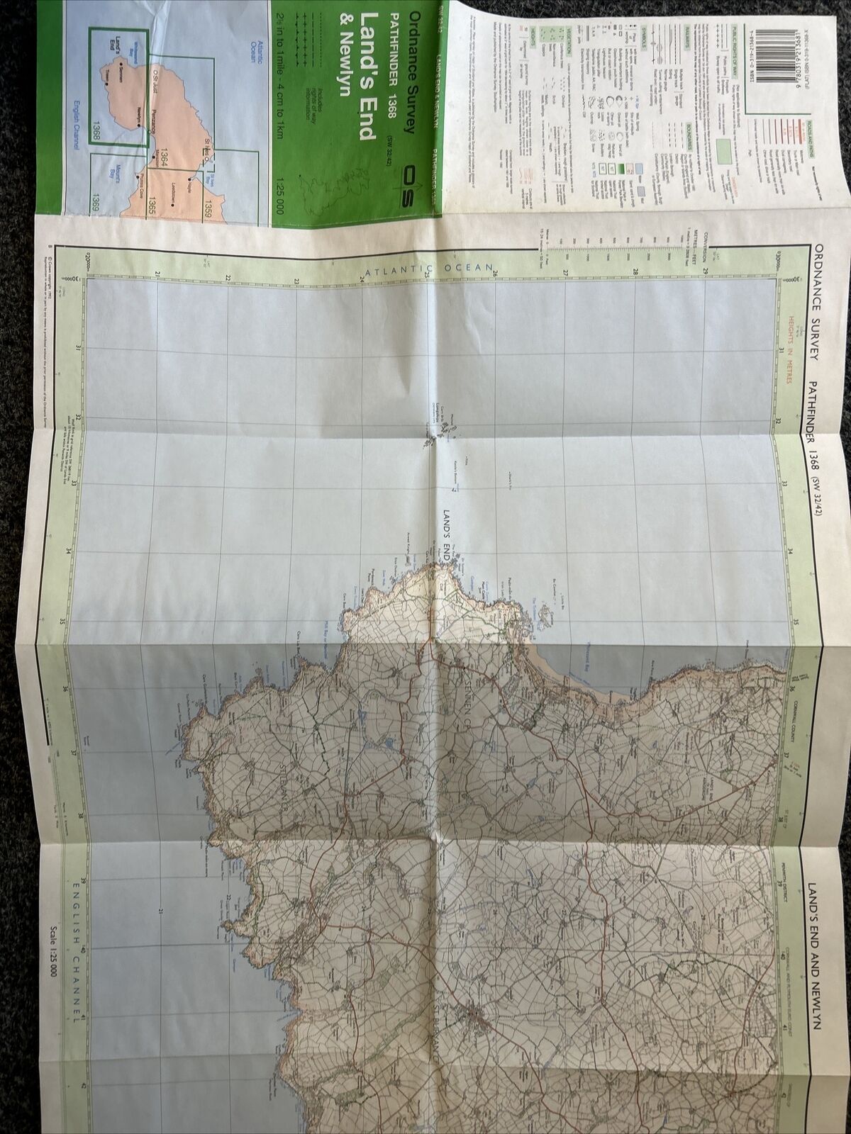 LANDS END & Newlyn Pathfinder 1368  Ordnance Survey 1:25000 1989 Penzance Treen