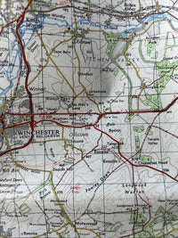 WINCHESTER Ordnance Survey Seventh Series Paper Map 1959 Sheet 168 Andover