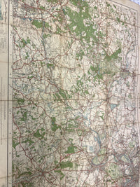 WINDSOR Ordnance Survey Paper One Inch Map 1920 Sheet 114 Contoured Woking Epsom