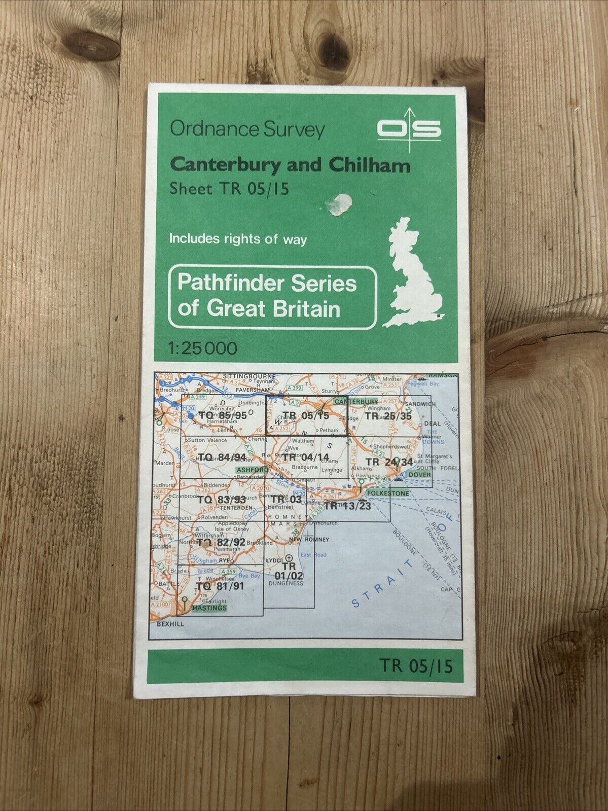 CANTERBURY AND CHILHAM Pathfinder Ordnance Survey 1:25000 1981 TR 05/15 Selling