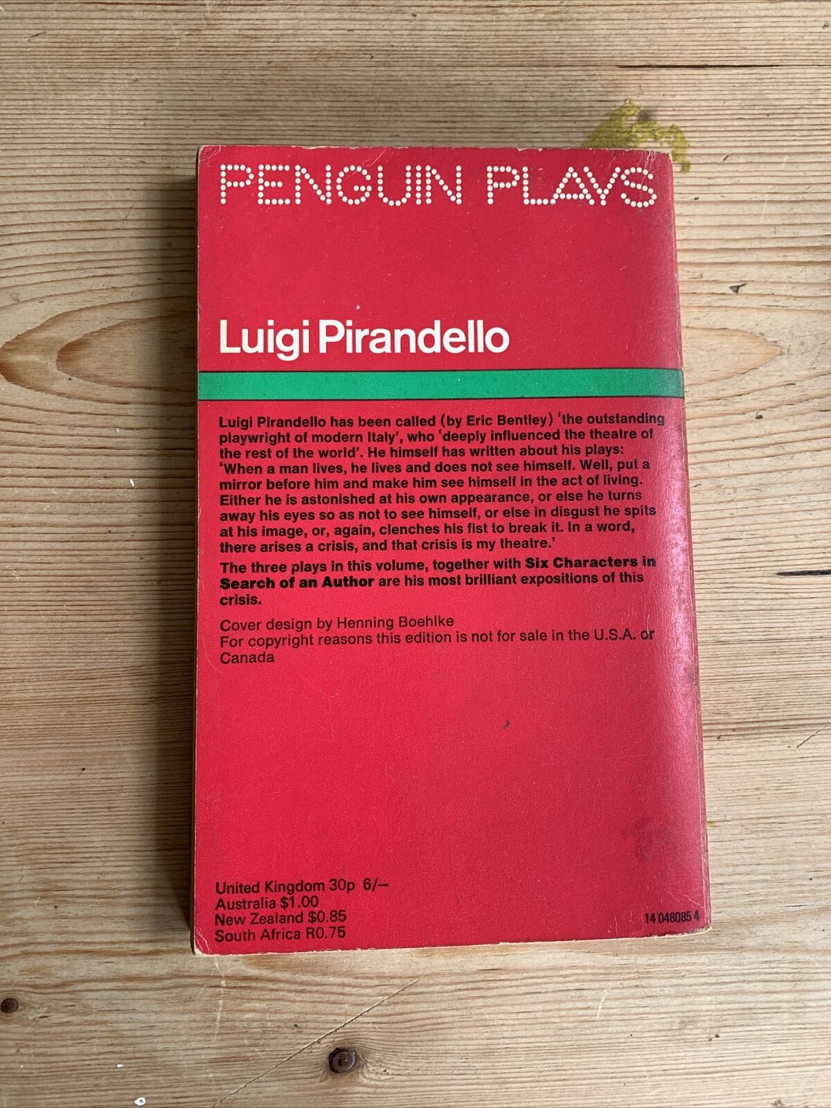 The Rules Of The Game, Henry IV, Luigi Pirandello - Penguin Plays 1969