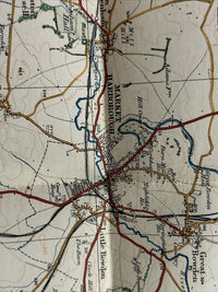 RUGBY Ordnance Survey Cloth One Inch Map 1920 No 73 Contoured Market Harborough