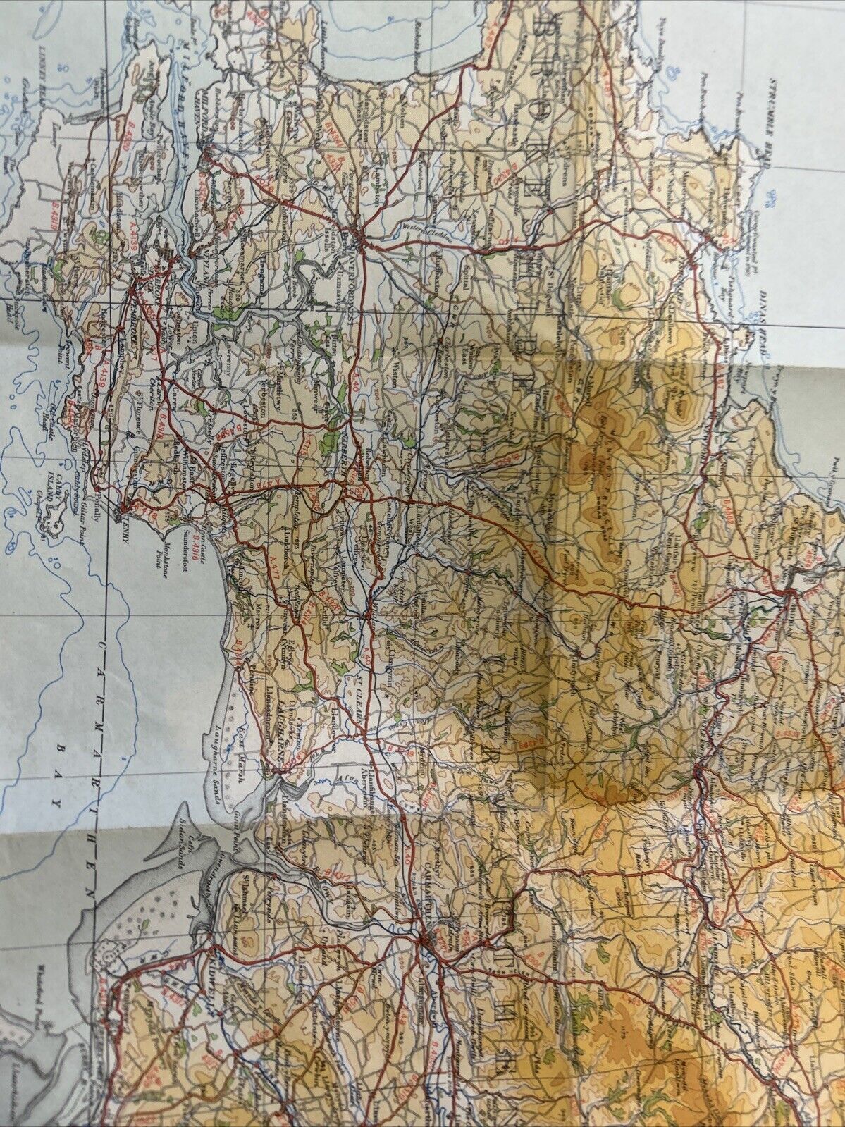 SOUTH WALES 1946 Ordnance Survey Paper Sheet 7 Quarter Inch Map Fourth Edition