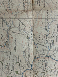 LLANIDLOES Ordnance Survey CLOTH One Inch Map 1922 Sheet 69 Contoured Caersws