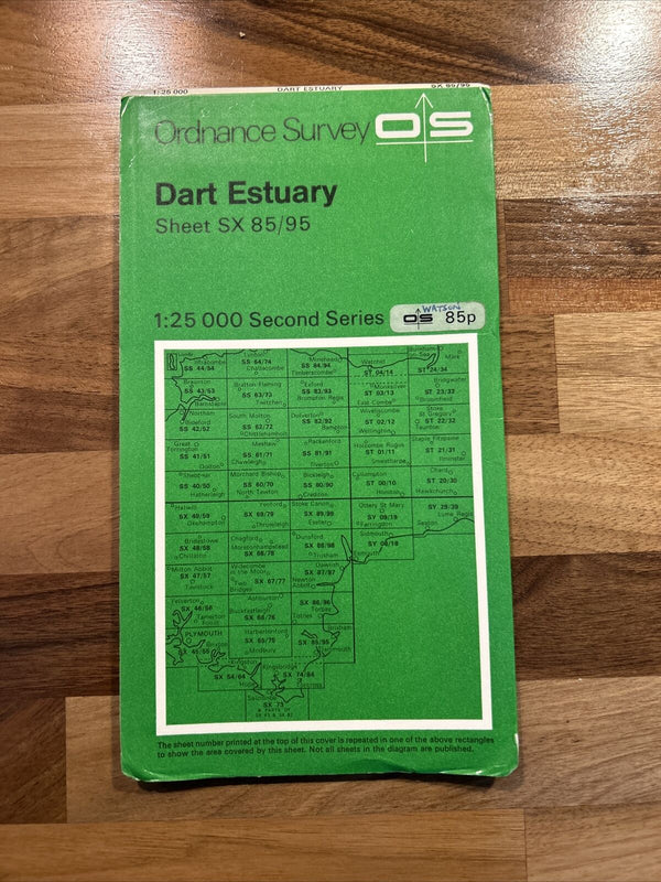 DART ESTUARY Ordnance Survey 1:25000 Second Series 1971 Stoke Gabriel Brixham