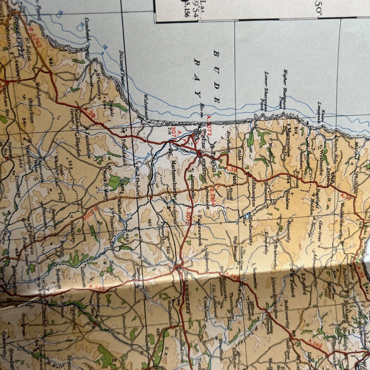 ENGLAND SOUTH-WEST Ordnance Survey CLOTH Sheet 10 Quarter Inch Map 4th Ed 1946