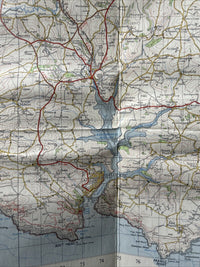 PLYMOUTH Ordnance Survey CLOTH Seventh Series Map 1 In 1961 Sheet 187 Holbeton