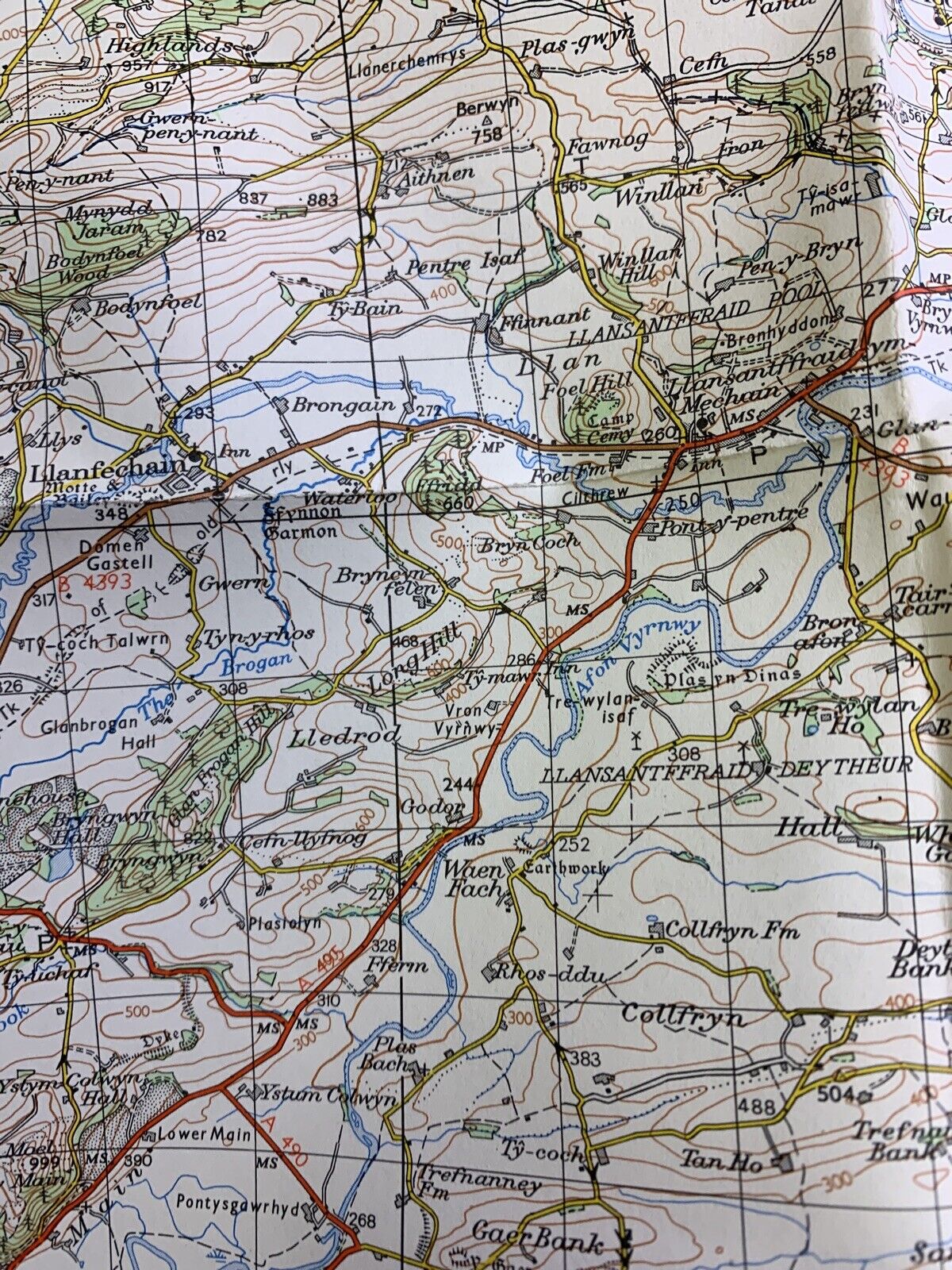 Bala & Welshpool Vyrnwy Wales -  Ordnance Survey Map One Inch 1967 Sheet 117