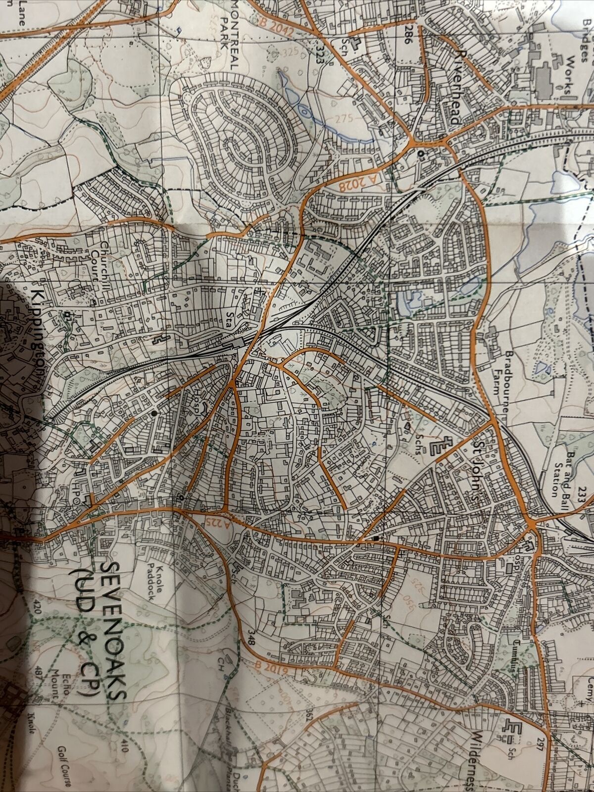 SEVENOAKS Ordnance Survey Second Series Map TQ45/55 1974 Westerham