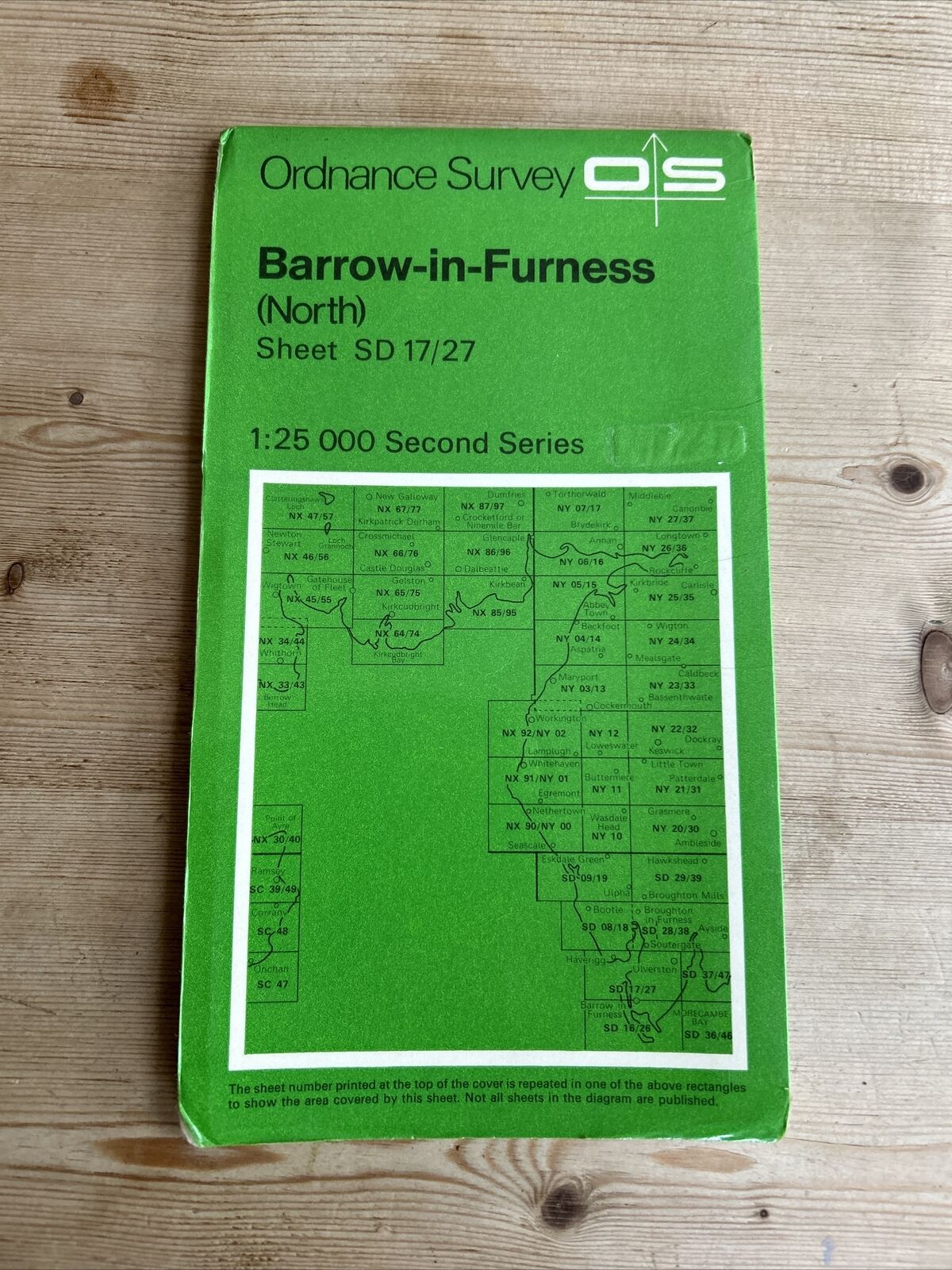 BARROW IN FURNESS North - Ordnance Survey Second Series Map SD17/27 1977