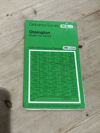 ORPINGTON Ordnance Survey Second Series 1:25,000 Map TQ46/56 1973 Bromley