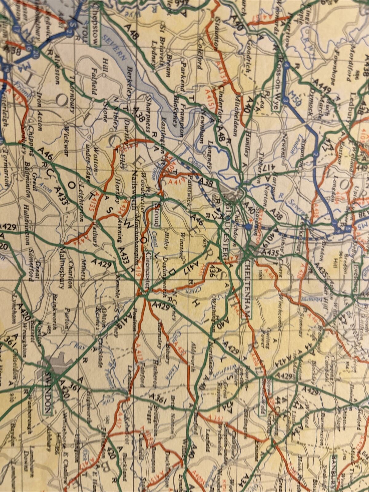 1970 Ordnance Survey Route Planning Map - South Sheet Ten Miles To Inch