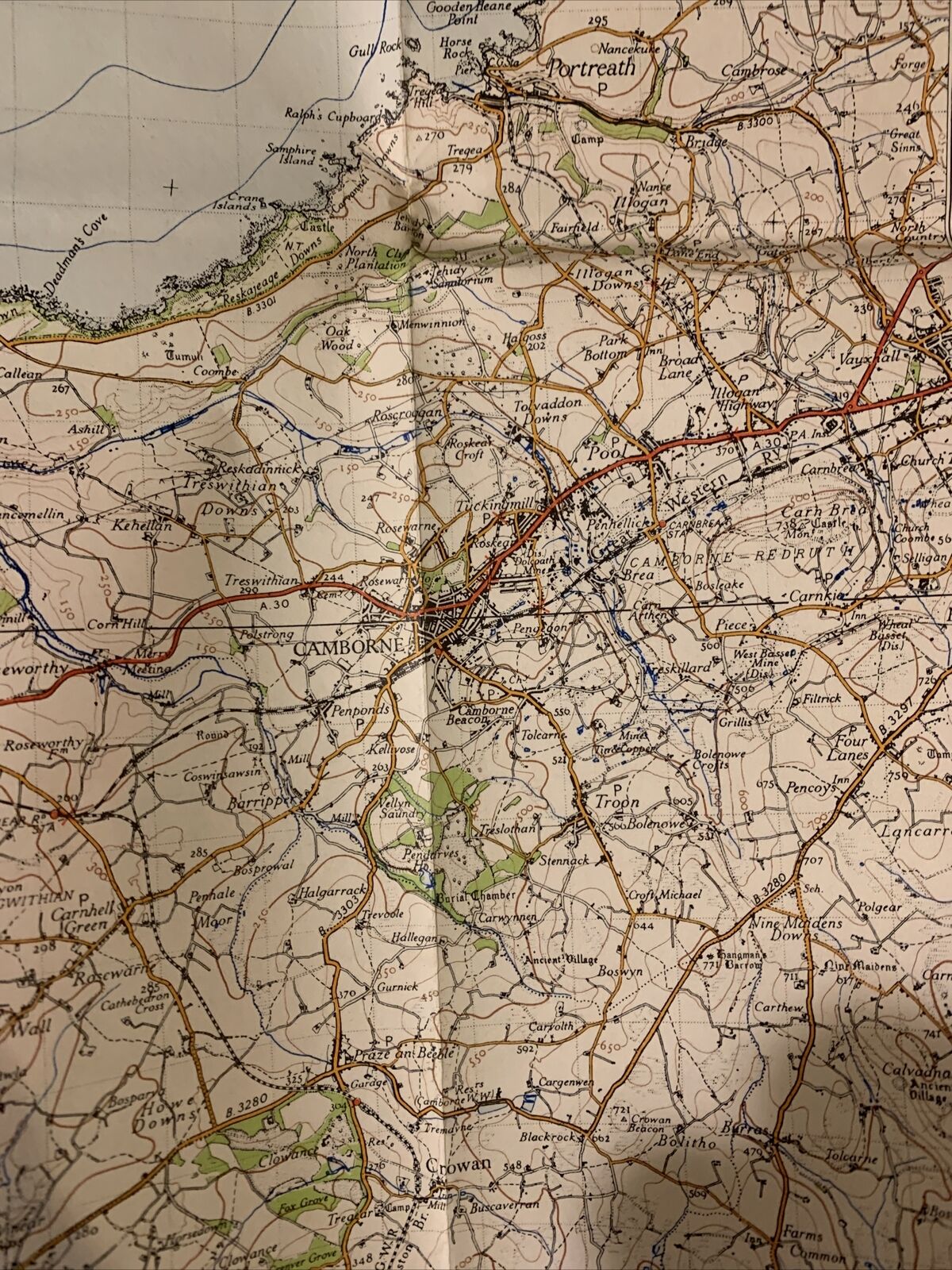 LANDS END Ordnance Survey Sixth Edition One inch 1946 Sheet 189 Paper Cornwall