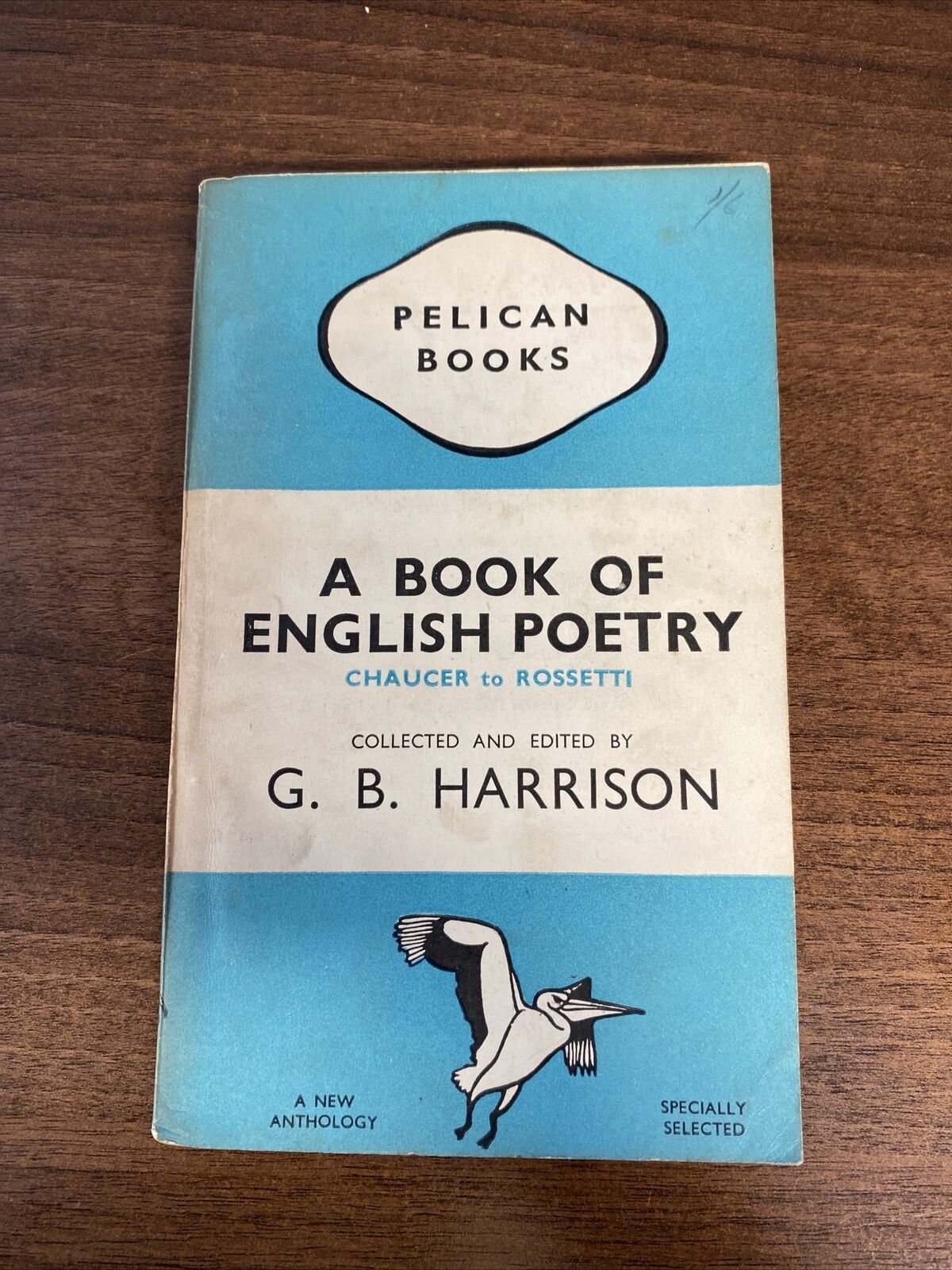 A Book of English Poetry - G. B. Harrison Fifth 1945   Pelican Books