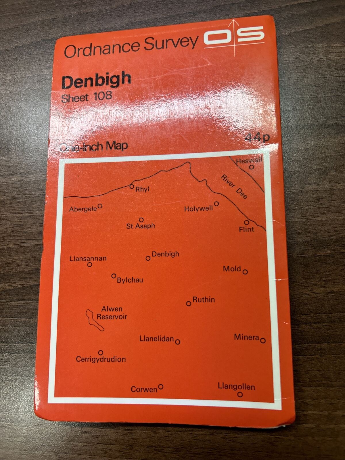 DENBIGH Ordnance Survey One Inch Map Sheet 108 1961 Rhyl Prestatyn Flint