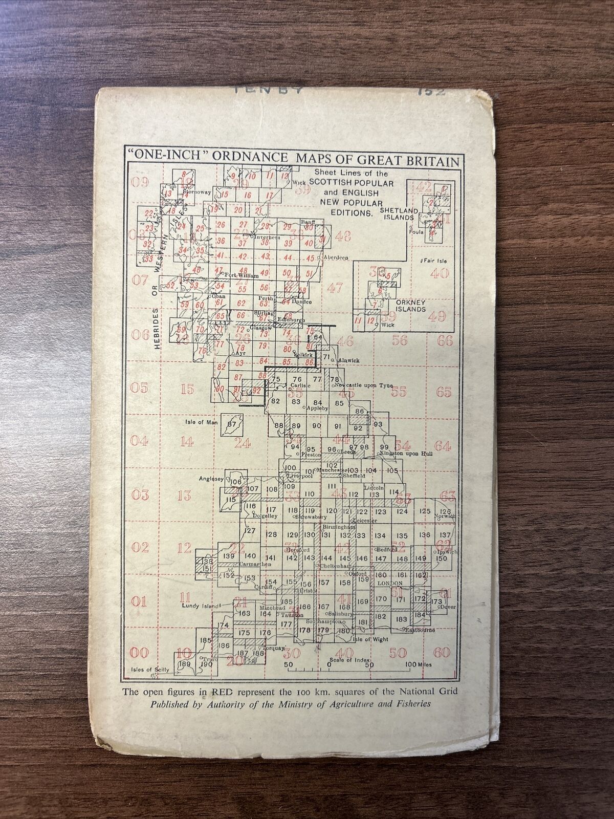 CARMARTHEN & TENBY Ordnance Survey Paper Map 1946 Sixth Series Sheet 152