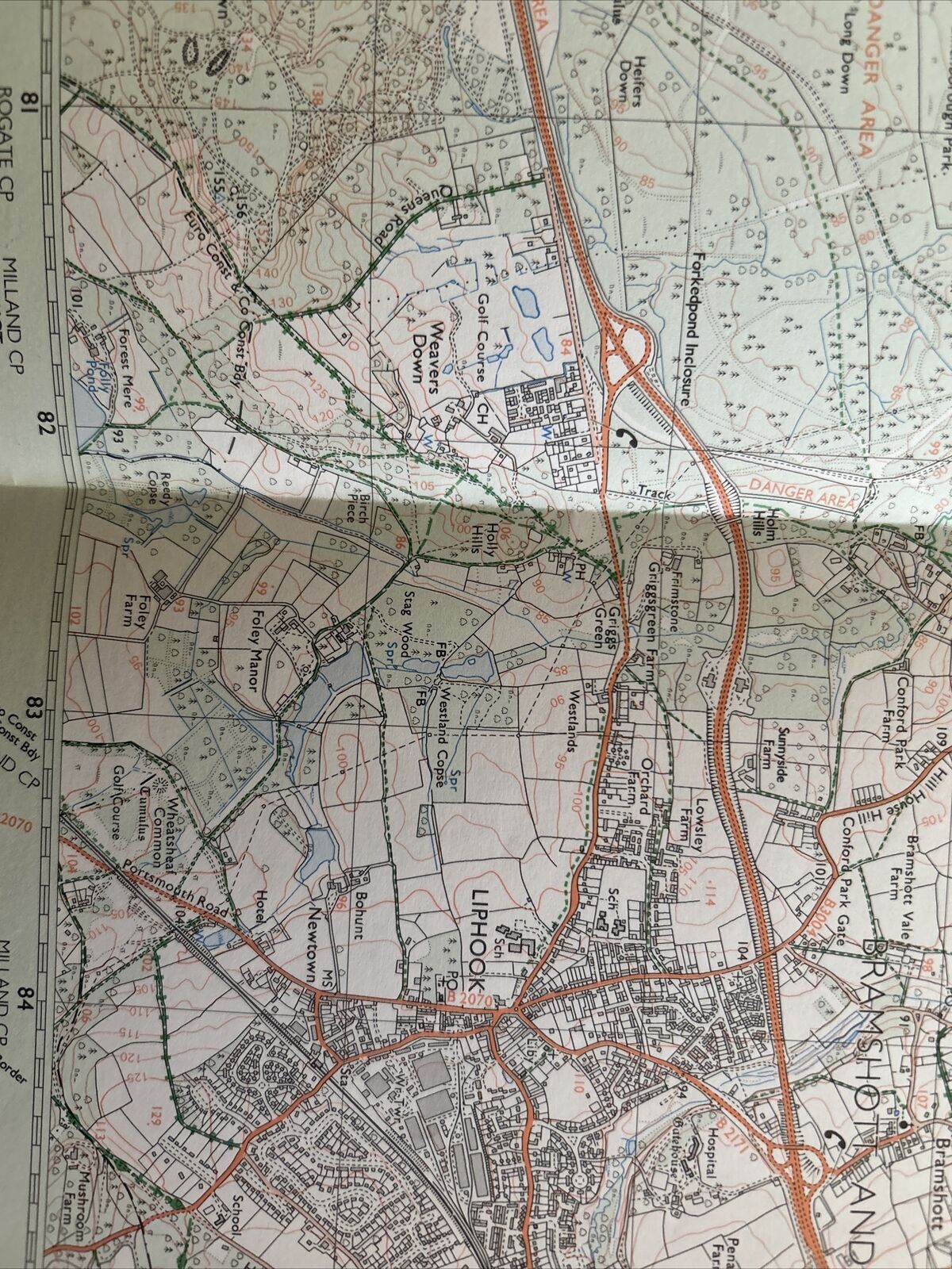 HASLEMERE & HINDHEAD Pathfinder 1245 Ordnance Survey 1:25,000 1995