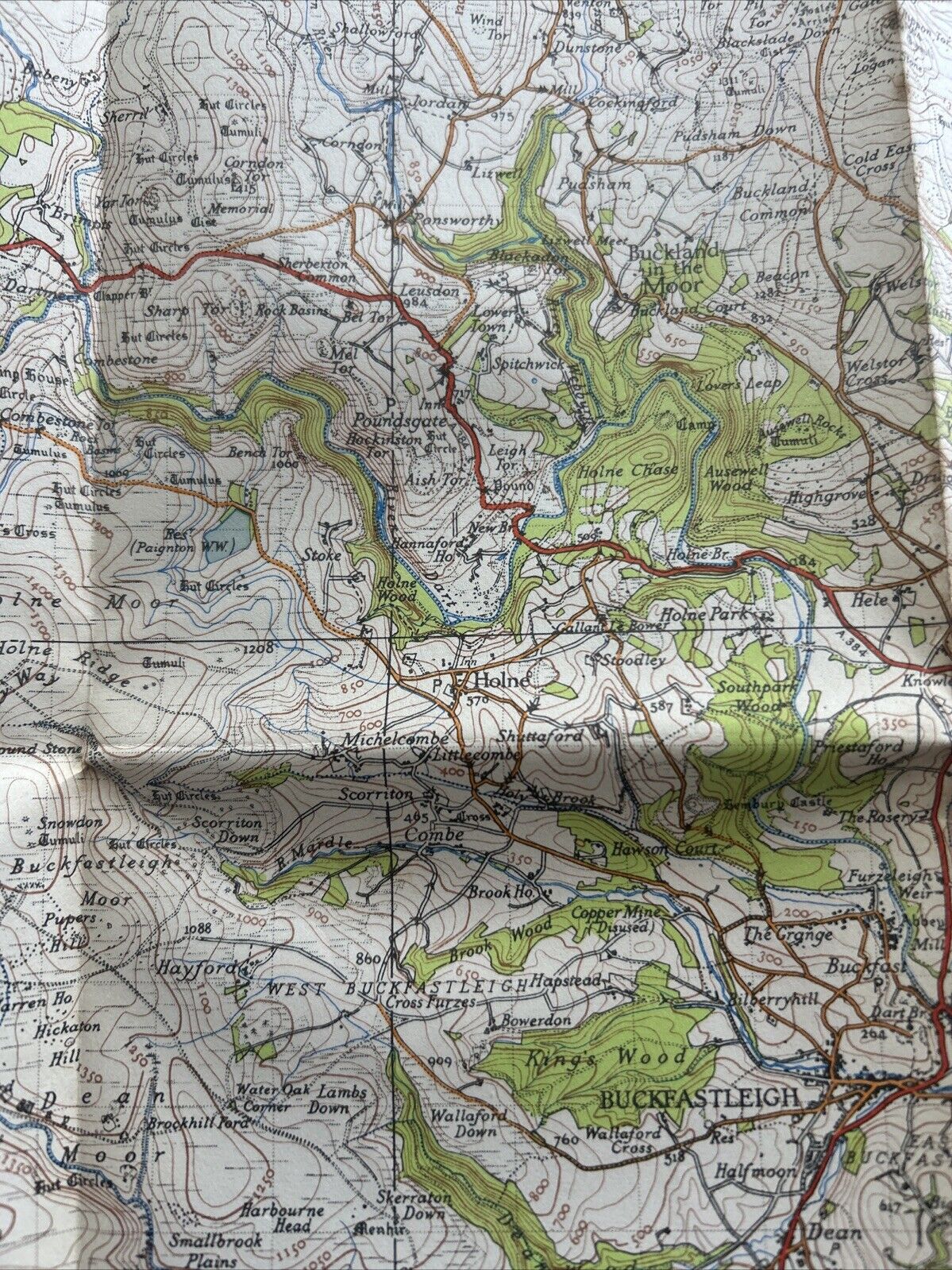 PLYMOUTH Ordnance Survey Paper Map 1946 Sixth Series Sheet 187 Tavistock Halwell