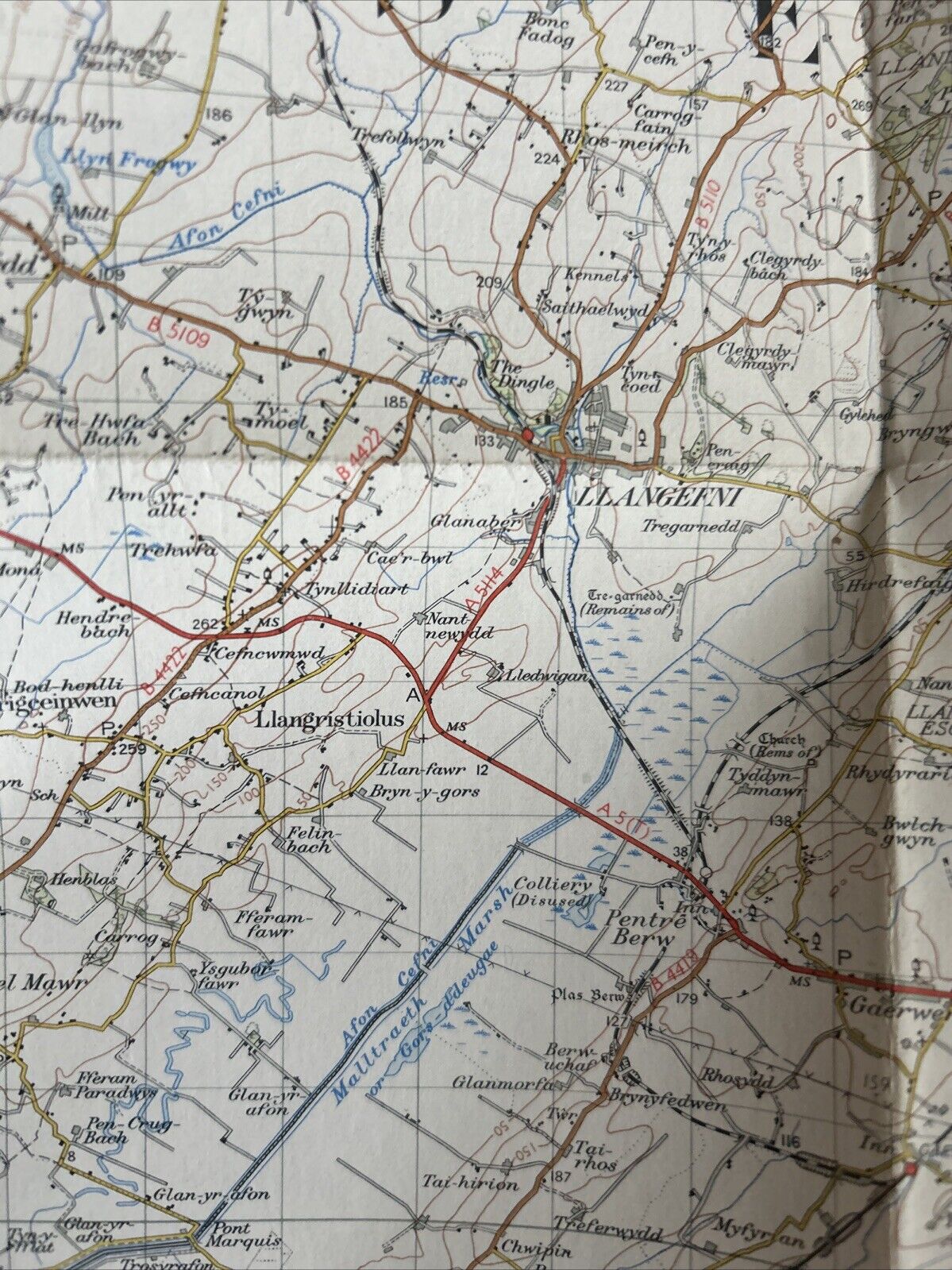 ANGLESEY Ordnance Survey CLOTH Seventh Series Map One Inch  1953 Sheet 106